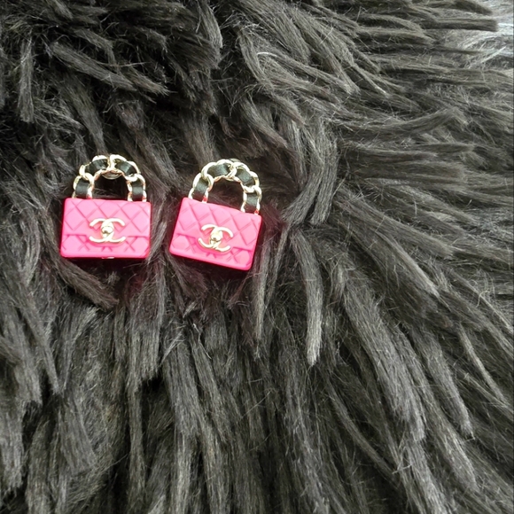 Designer Inspired Pink Mini Bags with Metallic Finish - Picture 1 of 10